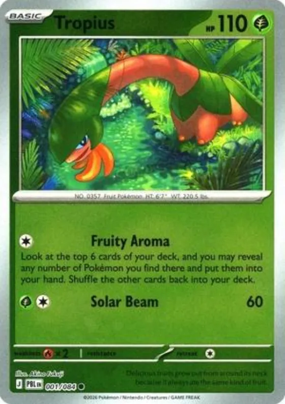 Tropius 001/084 Reverse Holo