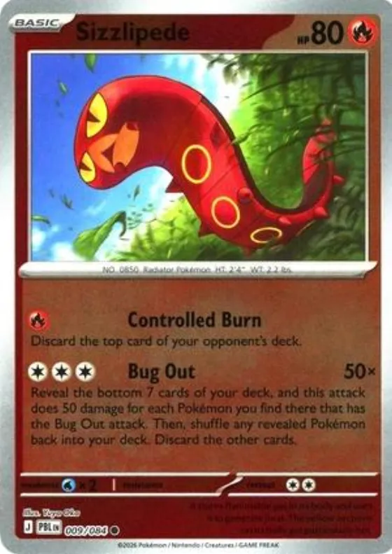 Sizzlipede 009/084 Reverse Holo