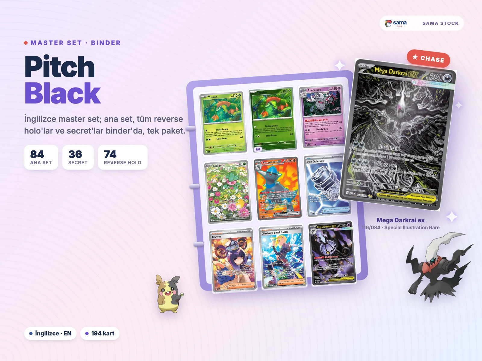 Pitch Black Master Set (194 kart) · Gamegenic Binder